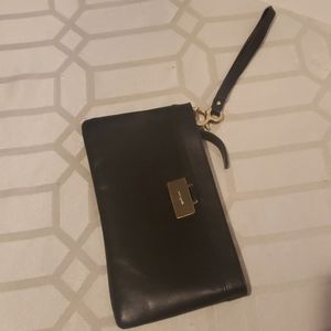 Kate spade black leather wristlet